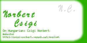 norbert csigi business card